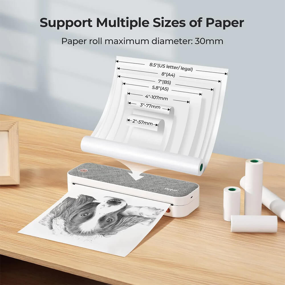 TEDDYPRINT Imprimante Portable A4